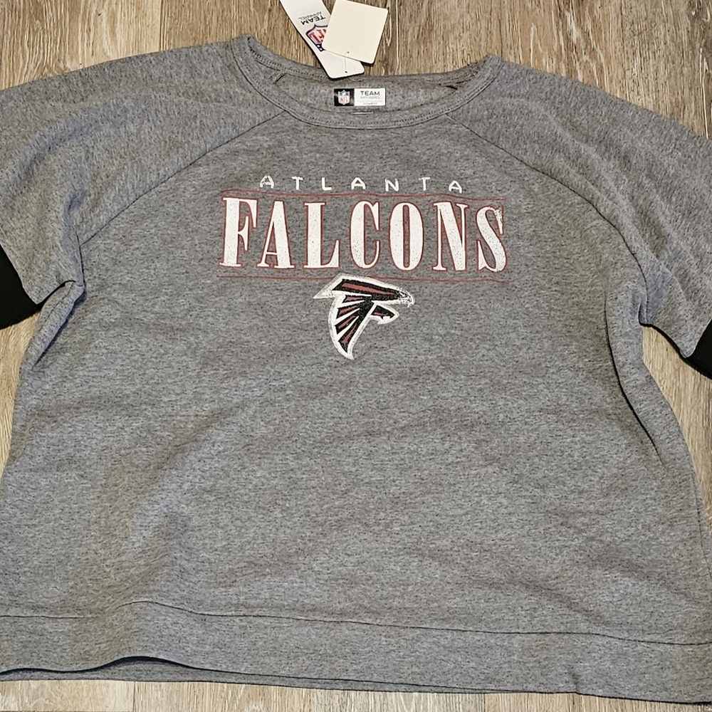 Atlanta Falcons Women’s Sweatshirt 2XL NFL Team Apparel Gray Pullover - Picture 2 of 12